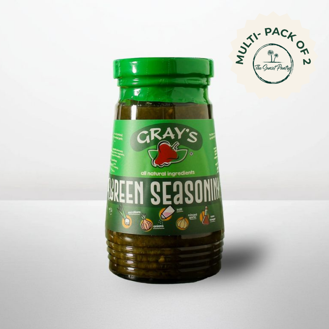 Gray's Authentic Jamaican Green Seasoning Jar | 2 Pack | 10oz | 284ml | Perfect For Seasoning | Suitable for Meat & Vegetarian Dishes