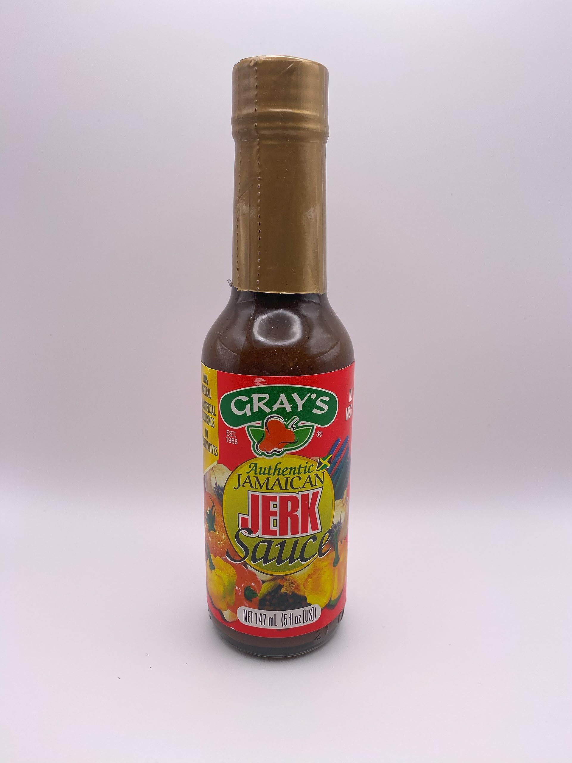 Gray's Authentic Jamaican Jerk Sauce | 147ml Pack of 3 Bottles | Marinade And Dipping Sauce | Perfect For Meat, Fish And Vegetables | Jerk Sauce | Jerk Chicken