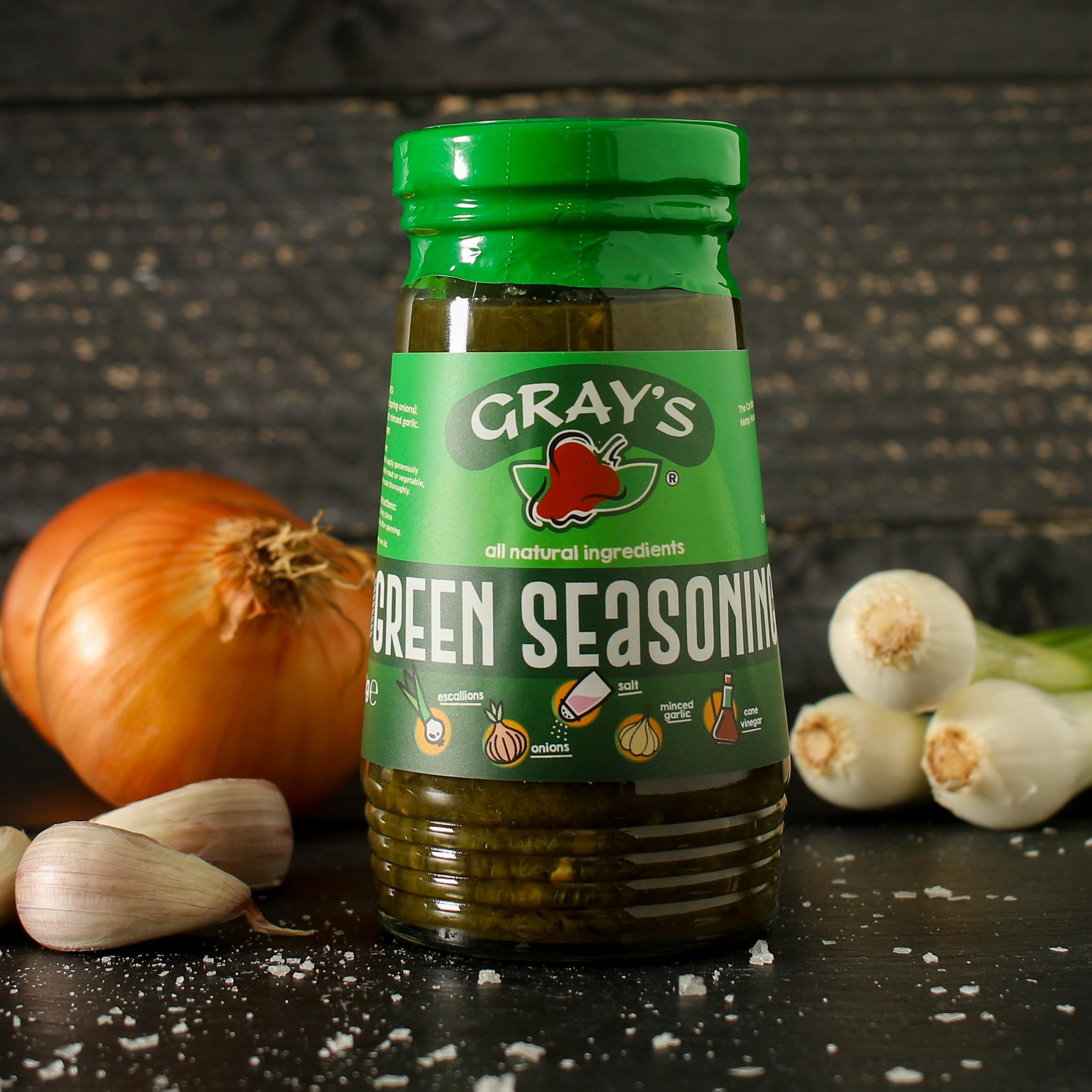 Gray's Authentic Jamaican Green Seasoning Jar | 10oz | 284ml | Perfect For Seasoning | Suitable for Meat & Vegetarian Dishes