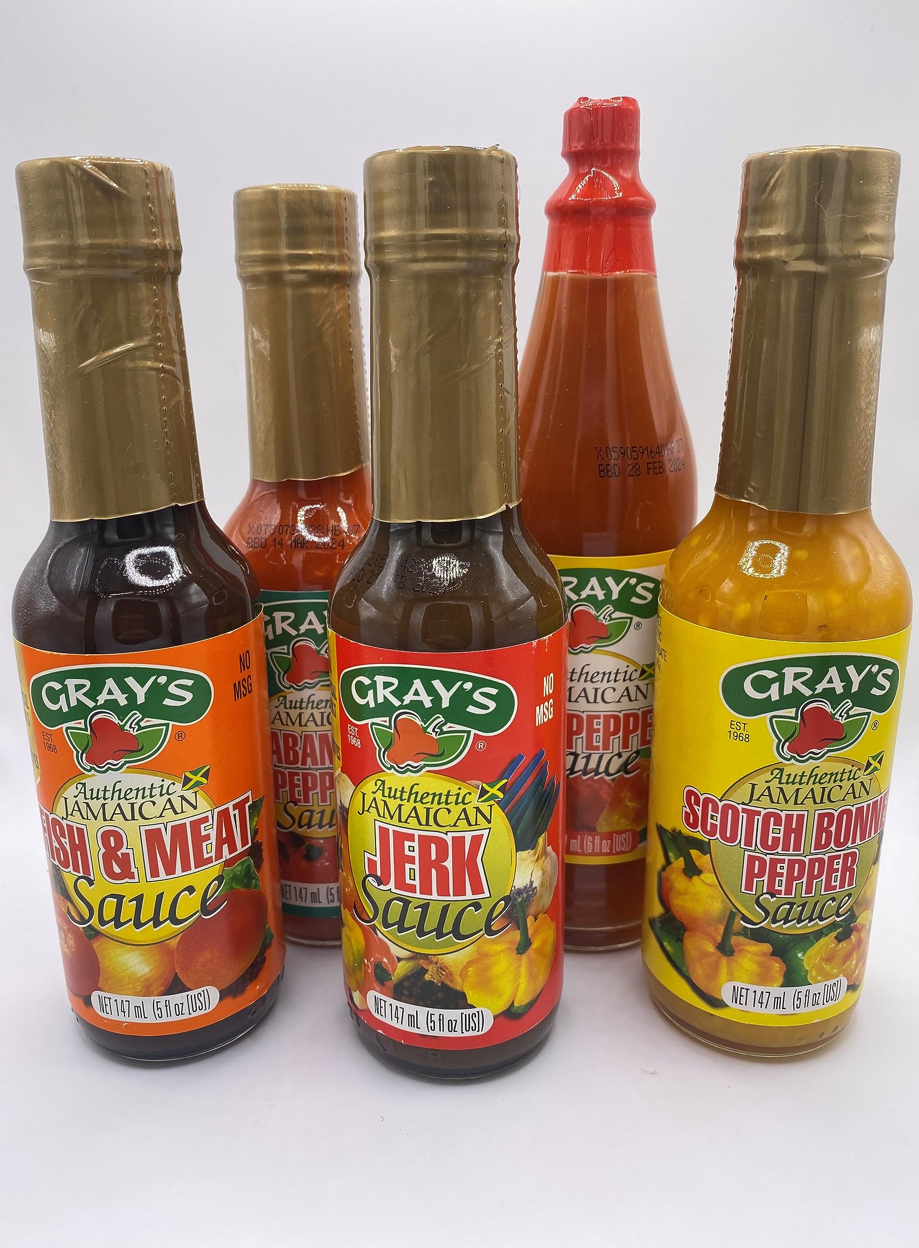 Gray's Authentic Jamaican Jerk Sauce | 147ml Pack of 3 Bottles | Marinade And Dipping Sauce | Perfect For Meat, Fish And Vegetables | Jerk Sauce | Jerk Chicken