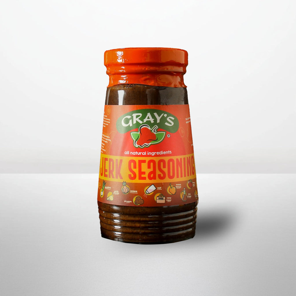 Gray's Authentic Jamaican Jerk Seasoning Jar & Green Seasoning Jar | 2 Pack | 10oz | 284ml | Perfect For Seasoning | Suitable for Meat & Vegetarian Dishes