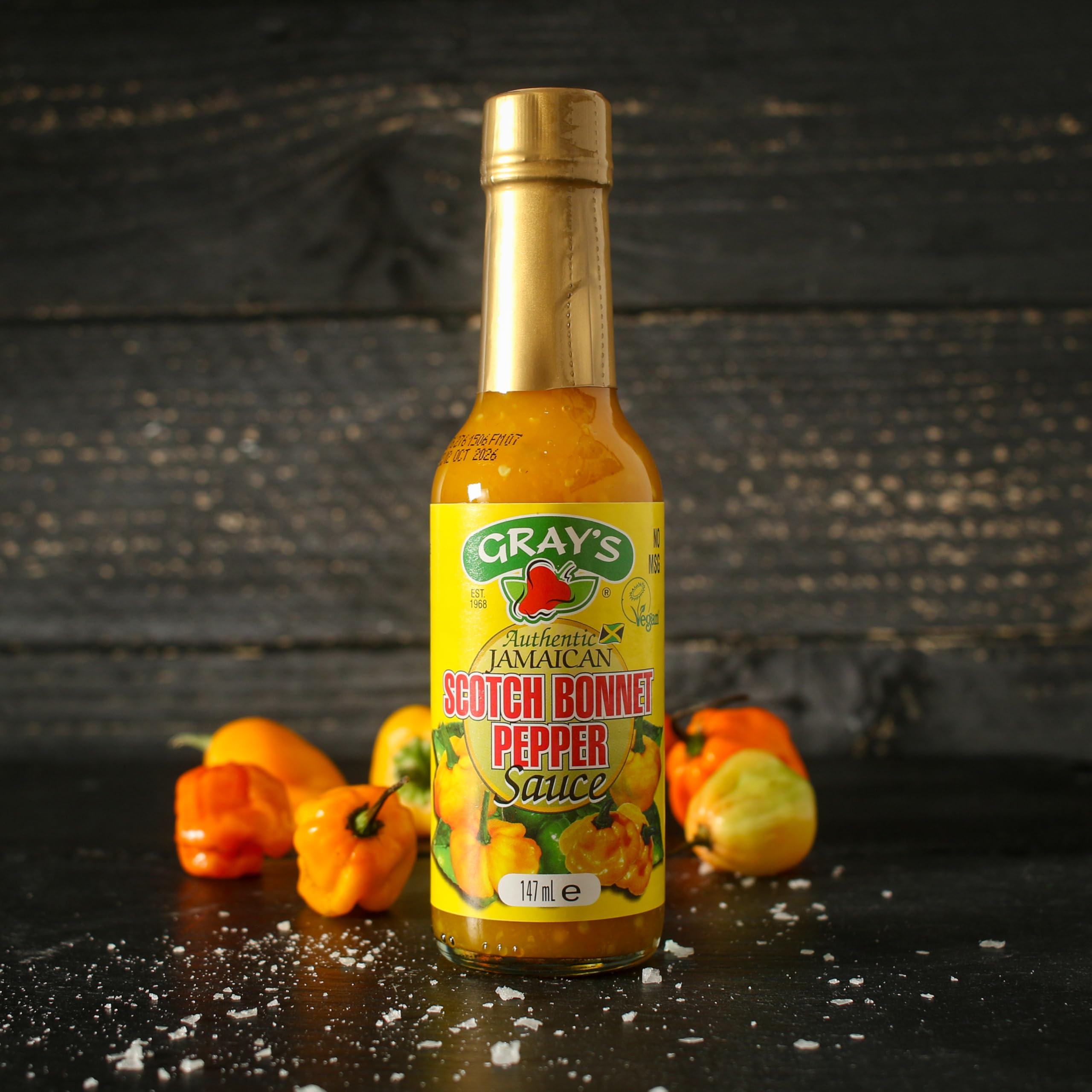 Gray's Authentic Jamaican Scotch Bonnet Sauce | Pack of 3 147ml Bottles | Perfect For Dipping | Hot Sauce | Suitable for Vegan And Non-Vegan Cuisine